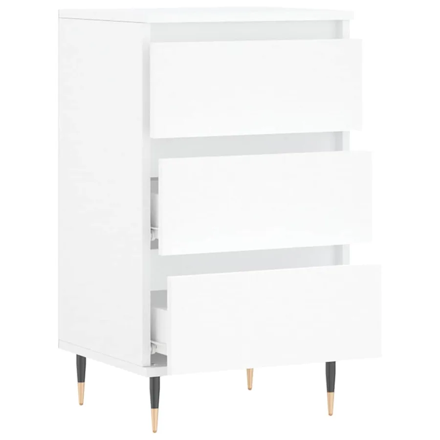 Buffet blanc 40x35x70 cm bois d’ingénierie - 6
