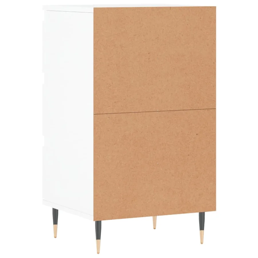 Buffet blanc 40x35x70 cm bois d’ingénierie - 8