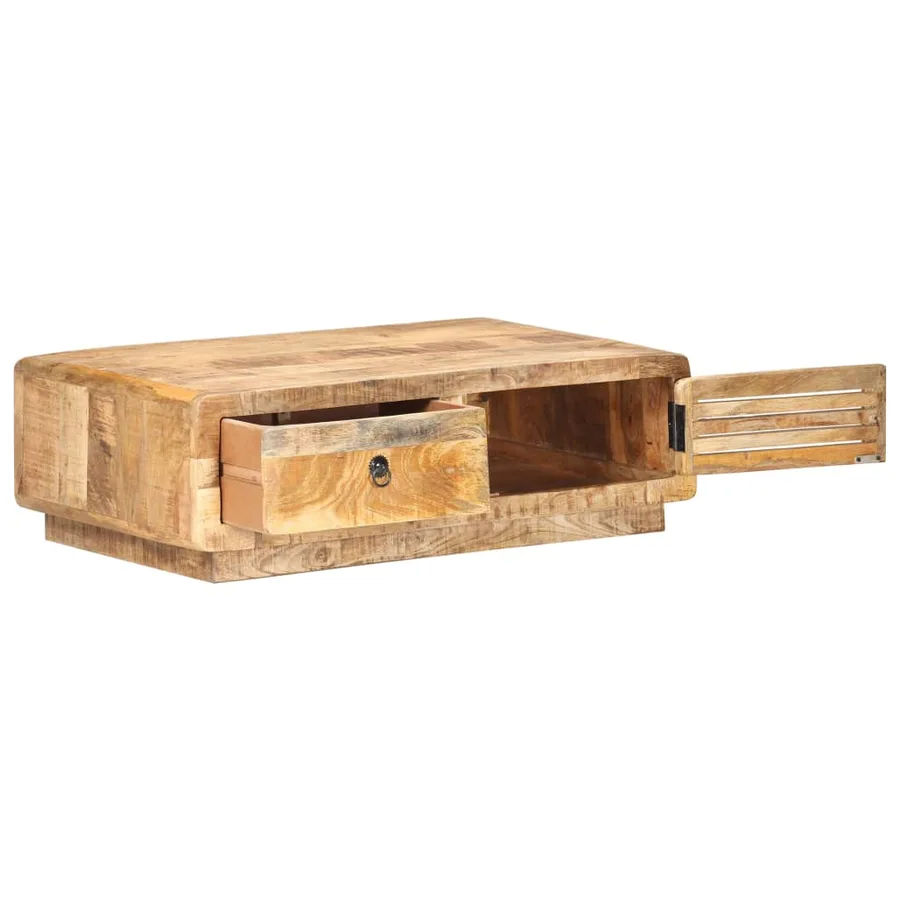 Table basse 90x60x29 cm Bois de manguier brut - 2