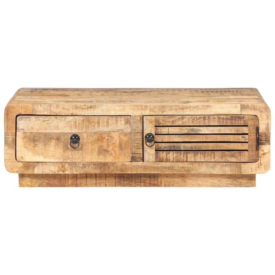 Table basse 90x60x29 cm Bois de manguier brut - 3