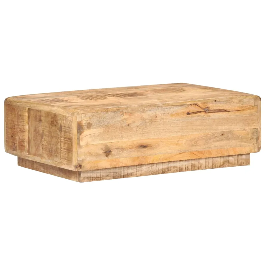 Table basse 90x60x29 cm Bois de manguier brut - 4