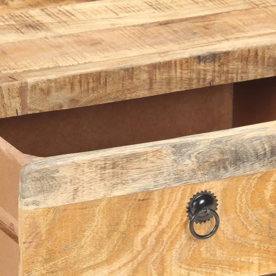 Table basse 90x60x29 cm Bois de manguier brut - 7