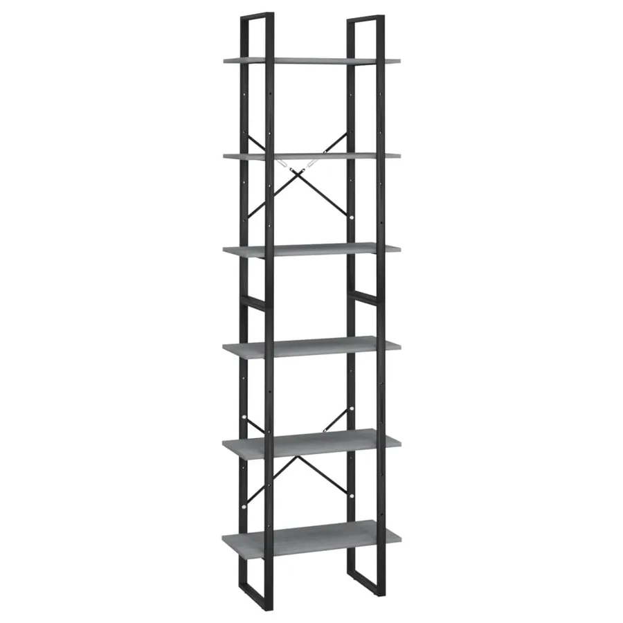 Étagère de rangement Gris 60x30x210 cm Bois de pin massif - 2