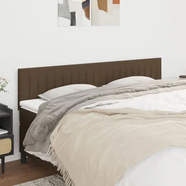 Têtes de lit Marron foncé 160 x 5 x 78/88 cm Tissu