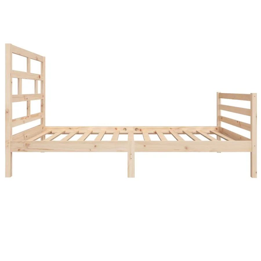 Cadre de lit sans matelas bois massif 100x200 cm - 5
