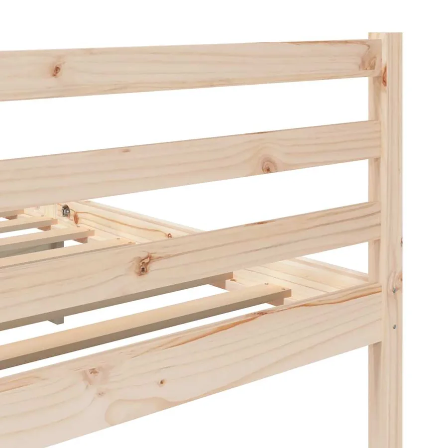 Cadre de lit sans matelas bois massif 100x200 cm - 6