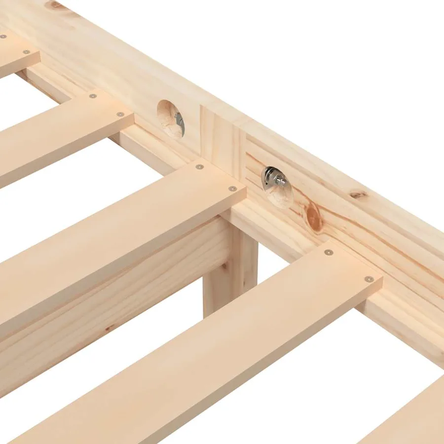 Cadre de lit sans matelas bois massif 100x200 cm - 7