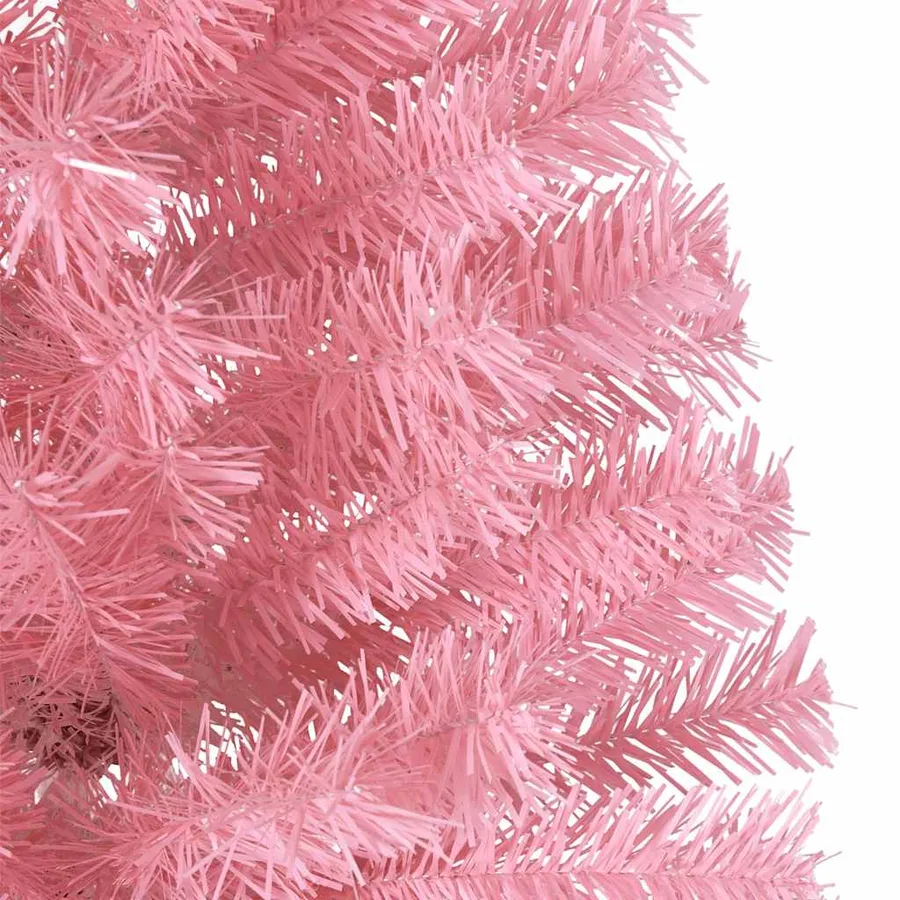 Demi sapin de Noël artificiel avec support Rose 240 cm PVC - 7