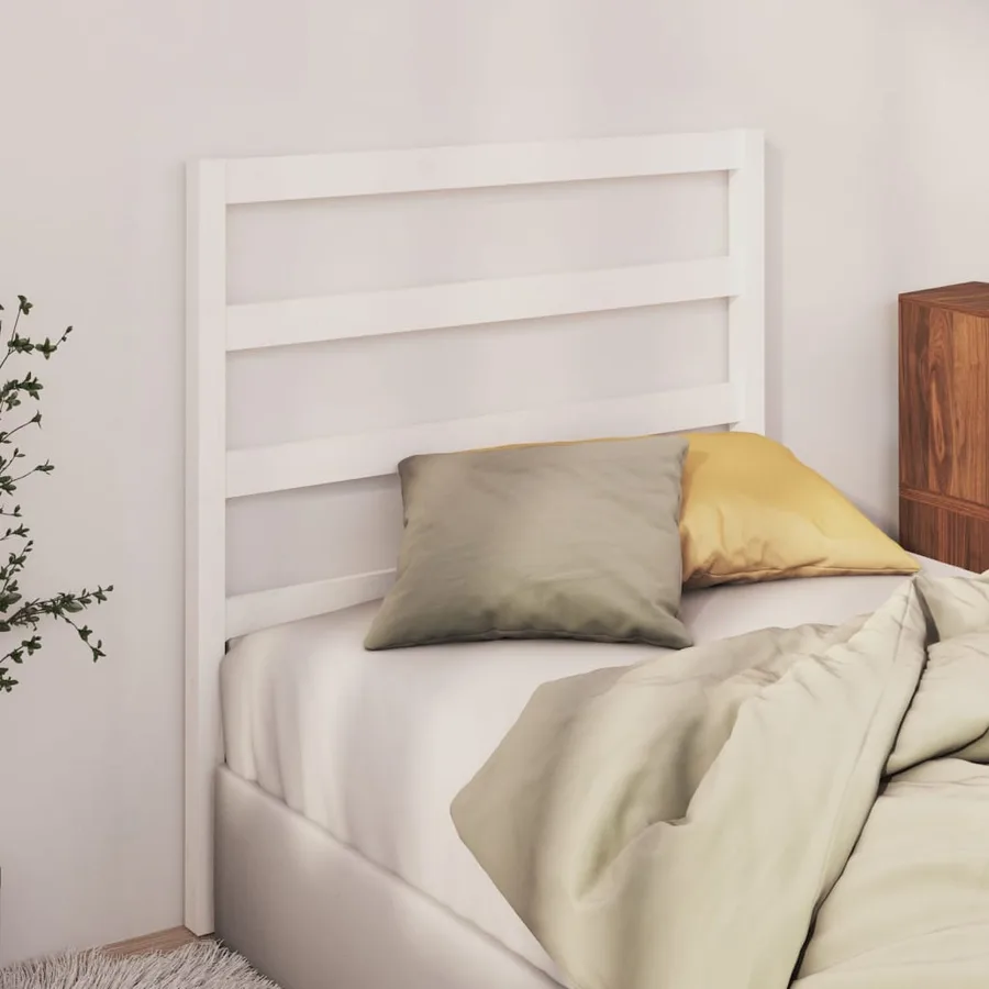 Tête de lit Blanc 95x4x100 cm Bois massif de pin - 3
