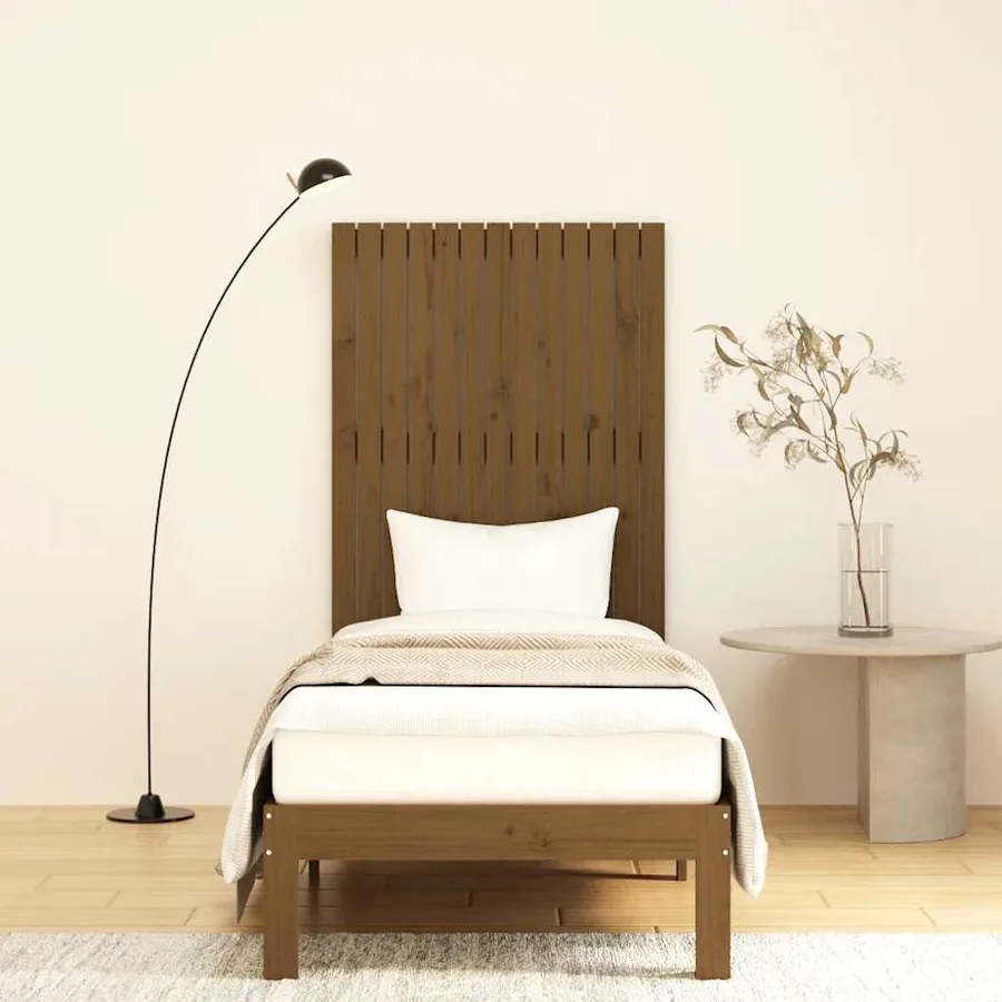 Tête de lit murale Marron miel 82,5x3x110 cm Bois massif de pin - 3