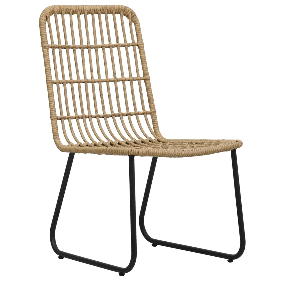 Ensemble de bistro 3 pcs Résine tressée Chêne - 4