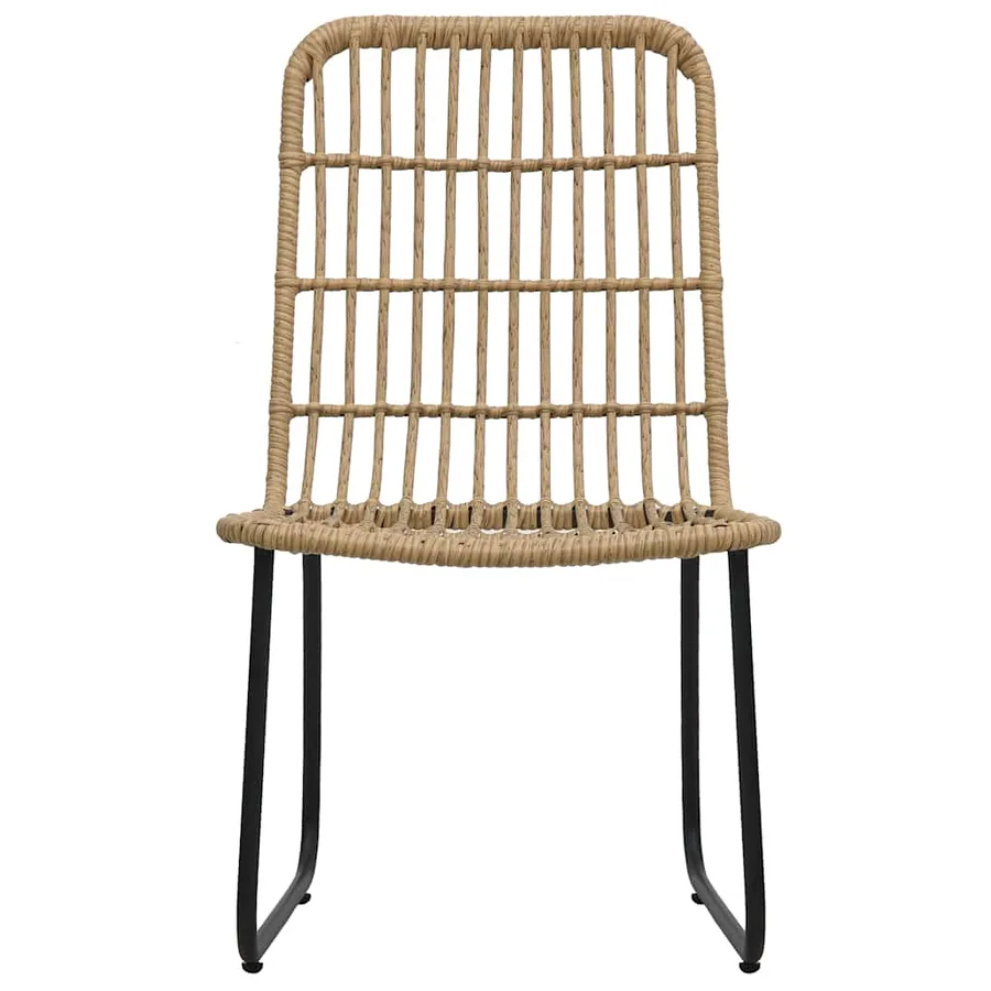 Ensemble de bistro 3 pcs Résine tressée Chêne - 5