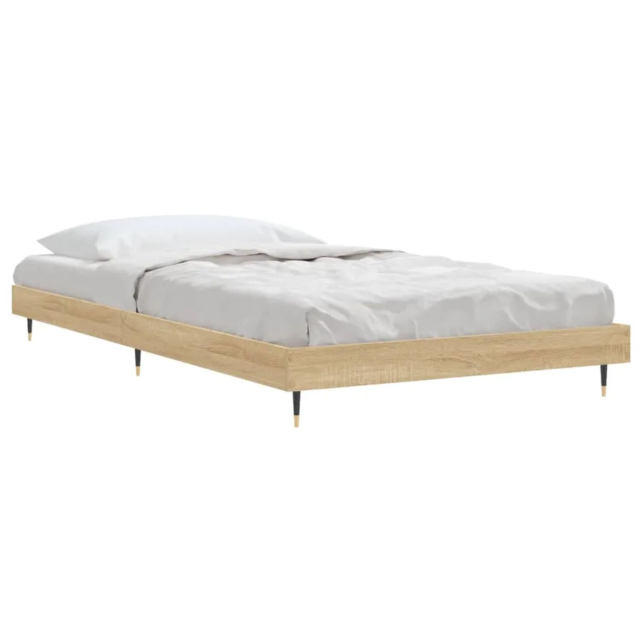 Cadre de lit sans matelas chêne sonoma 90x200 cm - 4