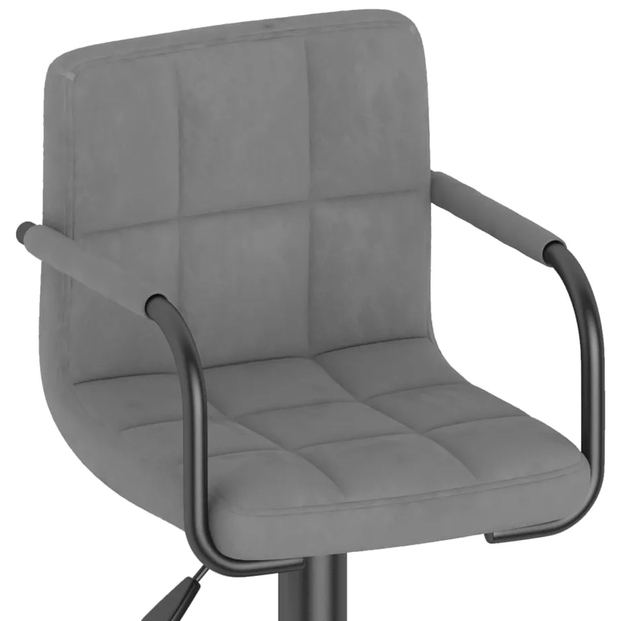 Tabouret de bar Gris clair Velours - 7