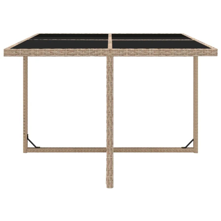 Ensemble à manger d'extérieur avec coussins 5 pcs Rotin Beige - 6