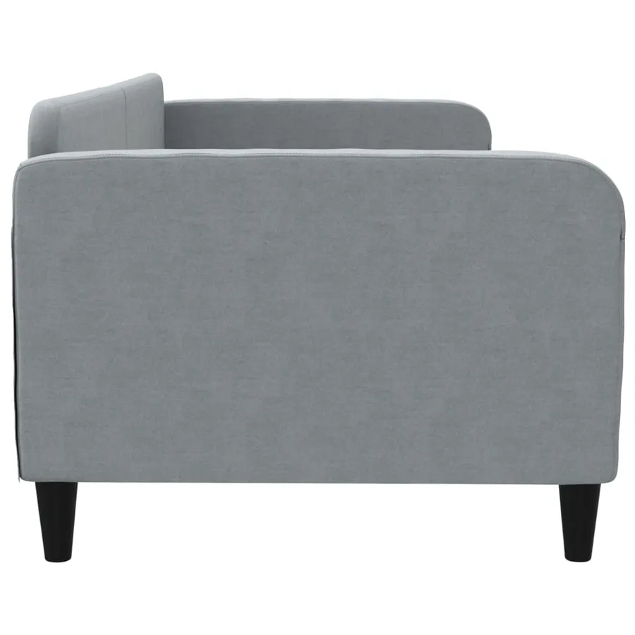Lit de repos sans matelas gris clair 90x190 cm tissu - 4