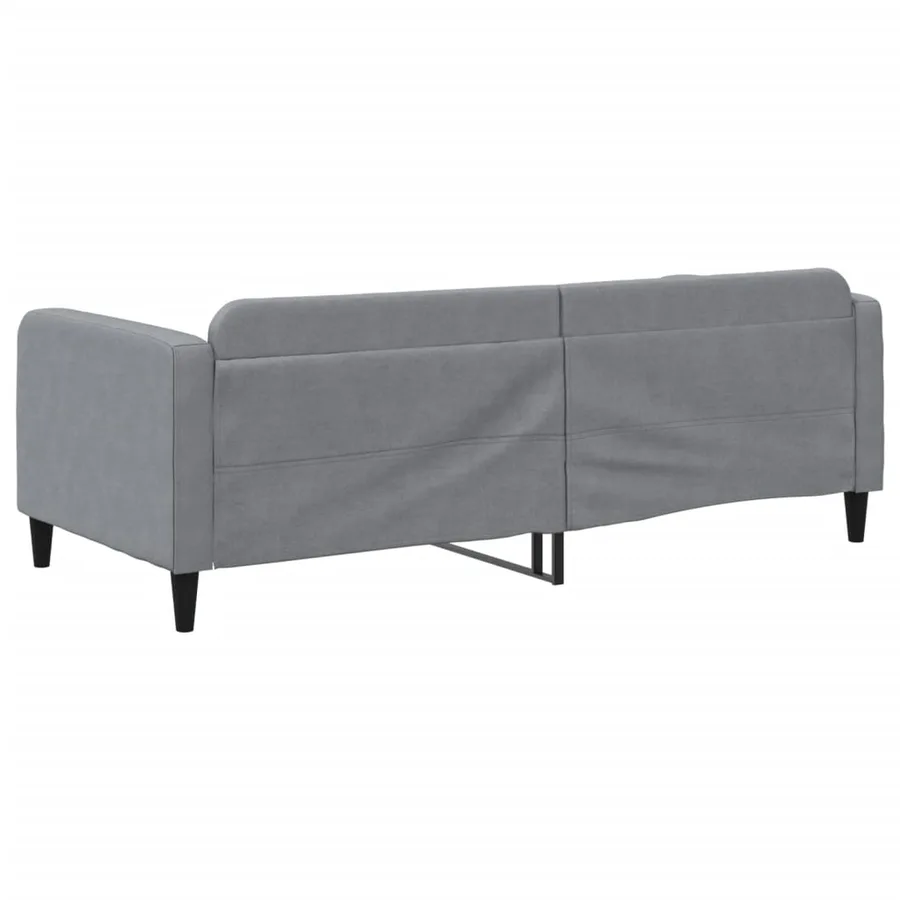 Lit de repos sans matelas gris clair 90x190 cm tissu - 5