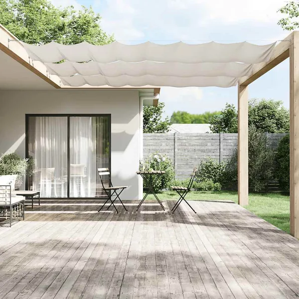 Auvent vertical Blanc 140x800 cm Tissu oxford