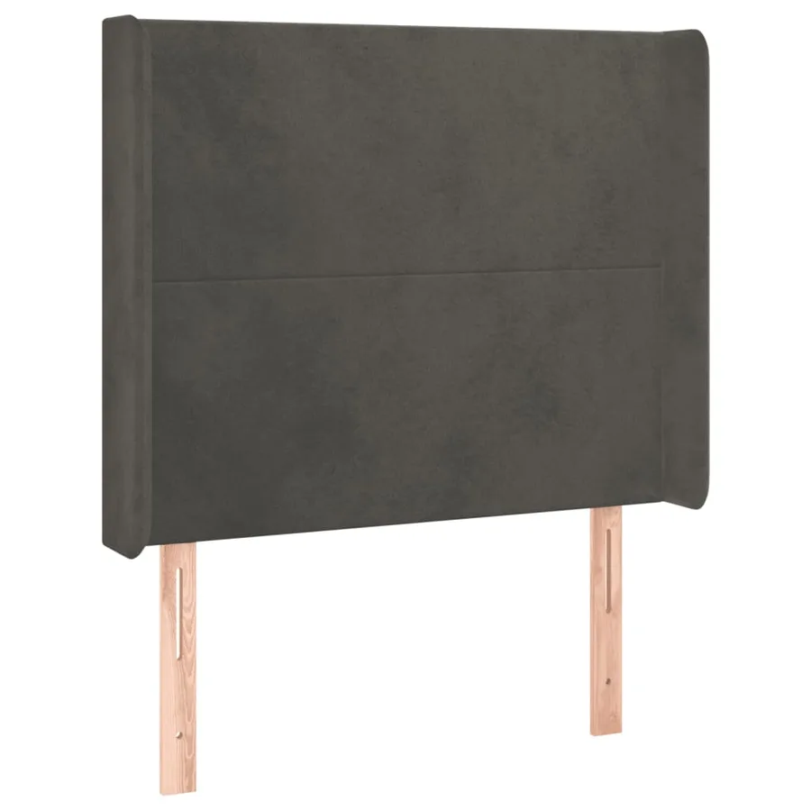 Sommier à lattes de lit matelas et LED Gris foncé 100x200 cm - 7