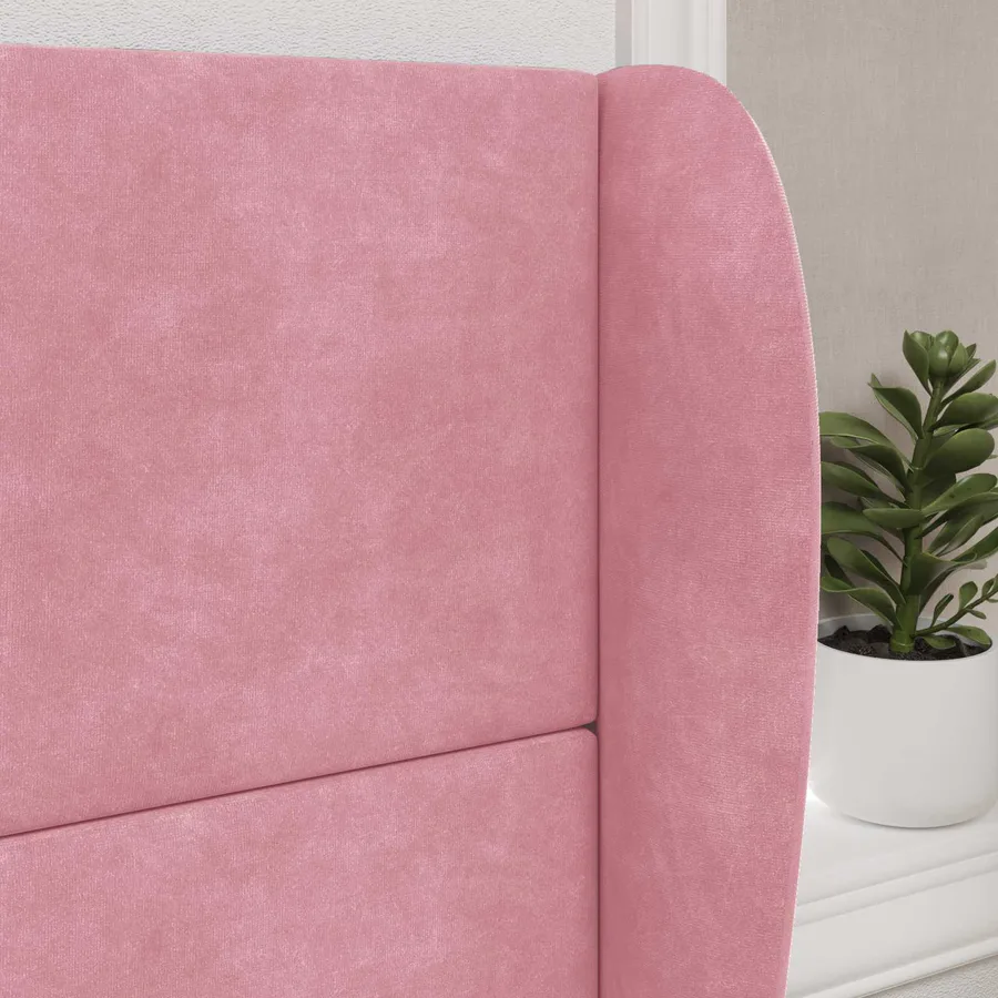 Oreille de tête de lit Rose 80 x 23 x 6 cm Velours - 4
