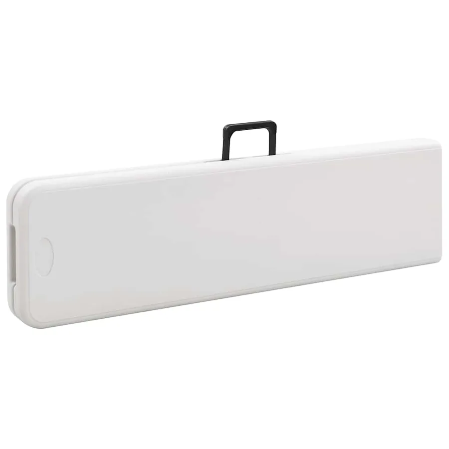 Table pliable de jardin avec 2 bancs 180 cm Acier et PEHD Blanc - 12