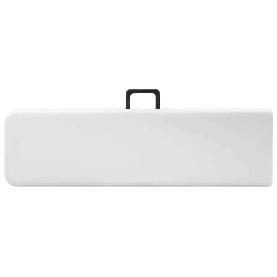 Table pliable de jardin avec 2 bancs 180 cm Acier et PEHD Blanc - 13