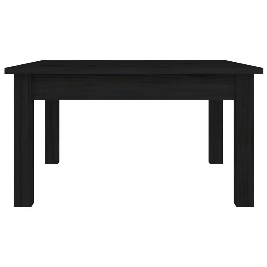 Table basse Noir 55x55x30 cm Bois massif de pin - 4