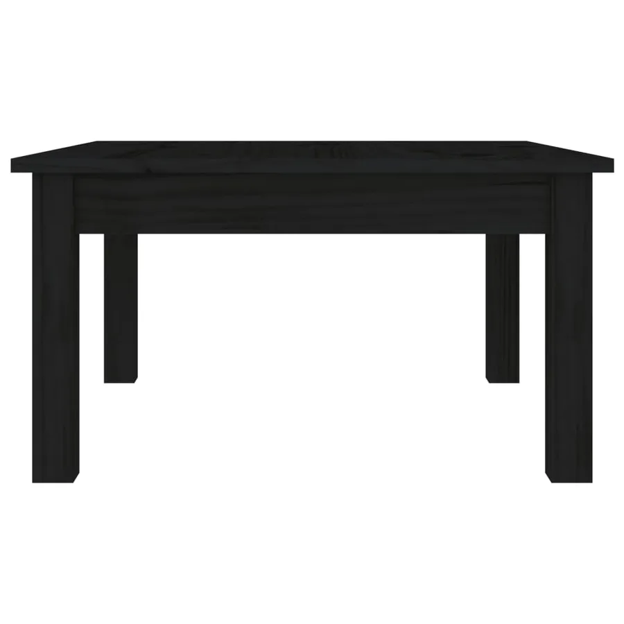 Table basse Noir 55x55x30 cm Bois massif de pin - 5