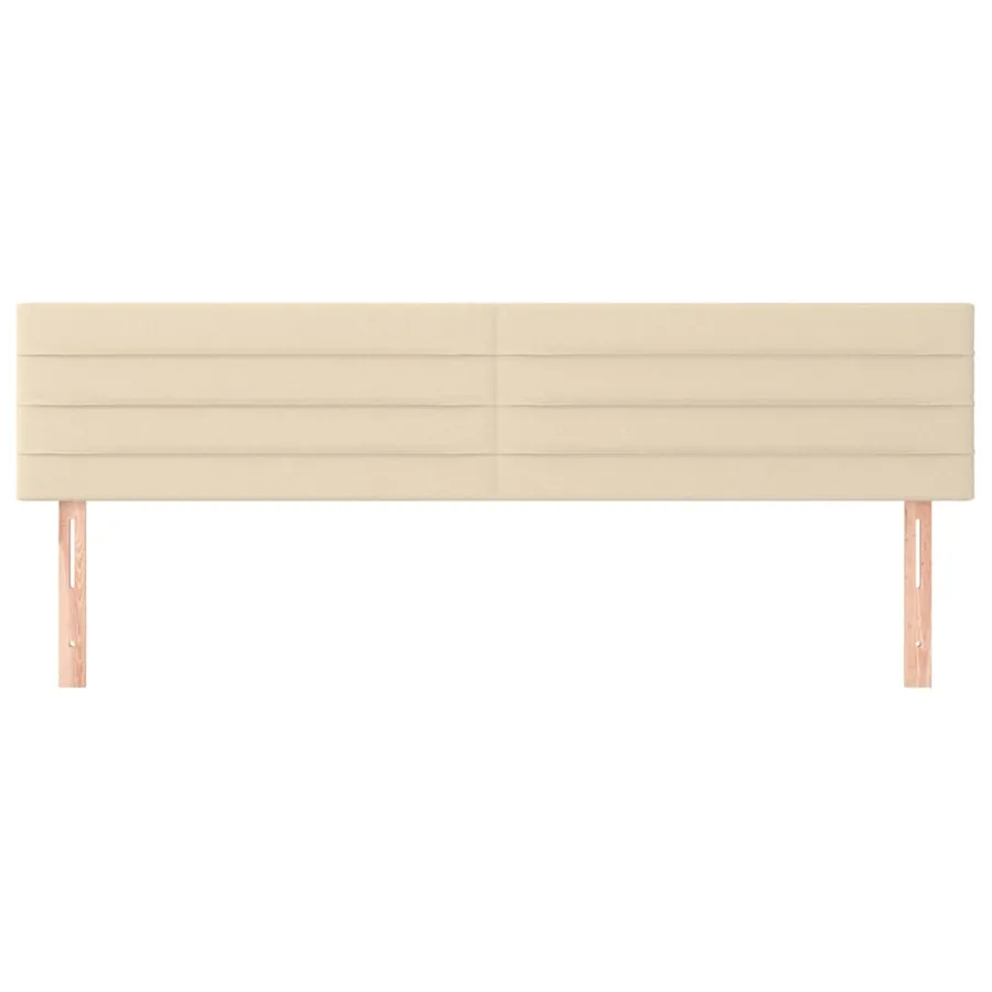 Têtes de lit Crème 160x5x78/88 cm Tissu - 3