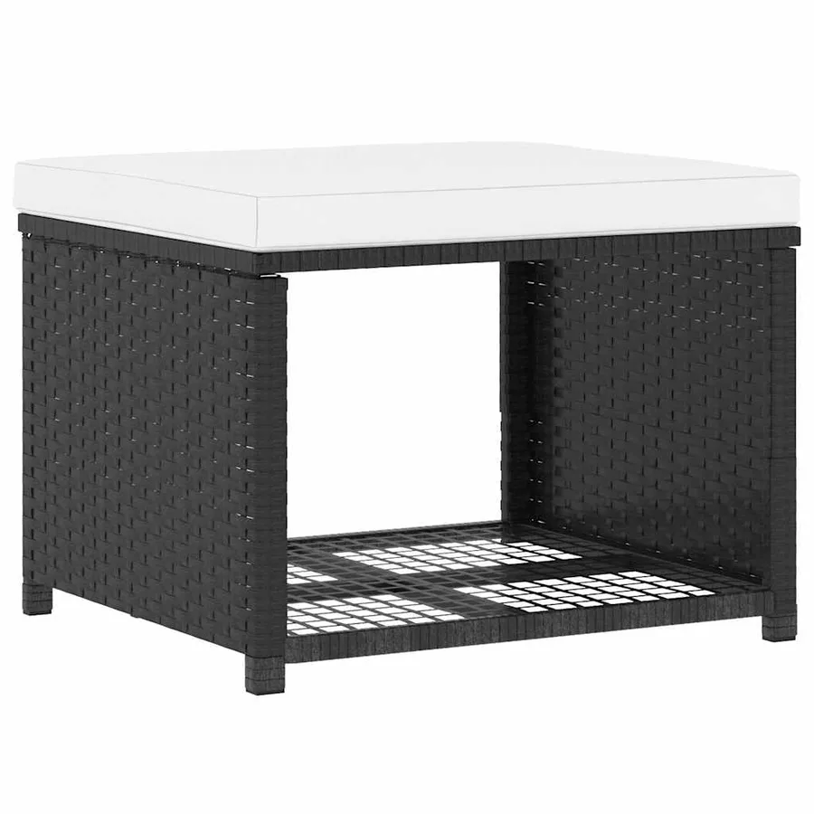 Salon de jardin 4 pcs Résine tressée Noir - 7