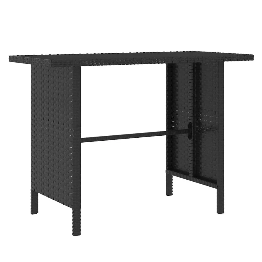 Salon de jardin 4 pcs Résine tressée Noir - 9