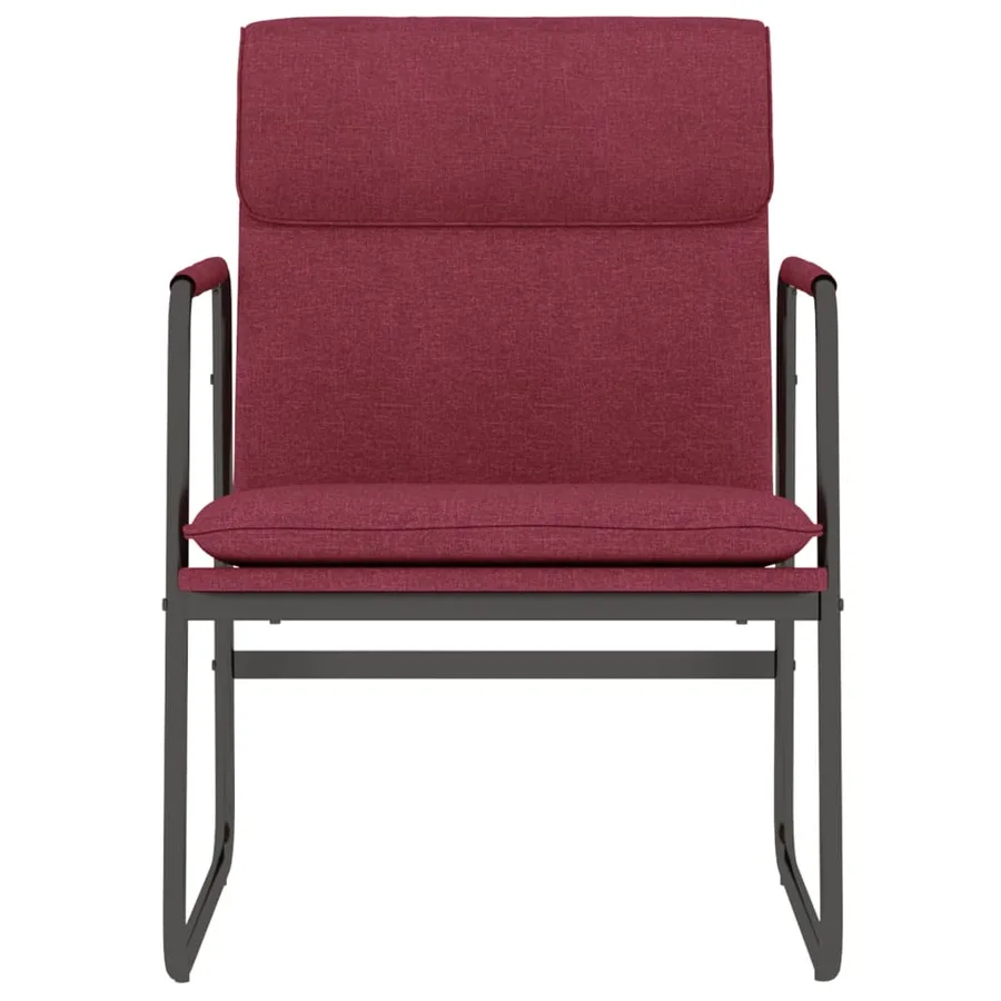 Chaise longue Rouge bordeaux 55x64x80 cm Tissu - 3