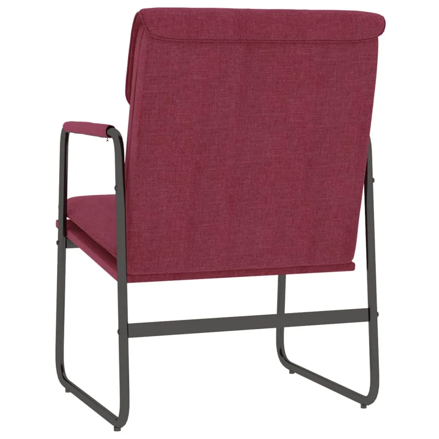 Chaise longue Rouge bordeaux 55x64x80 cm Tissu - 5
