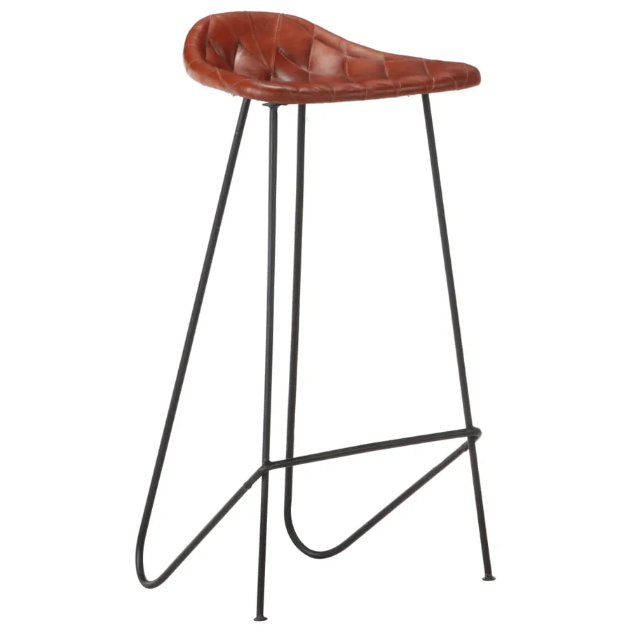 Ensemble de bar 5 pcs Bois solide et cuir véritable - 17