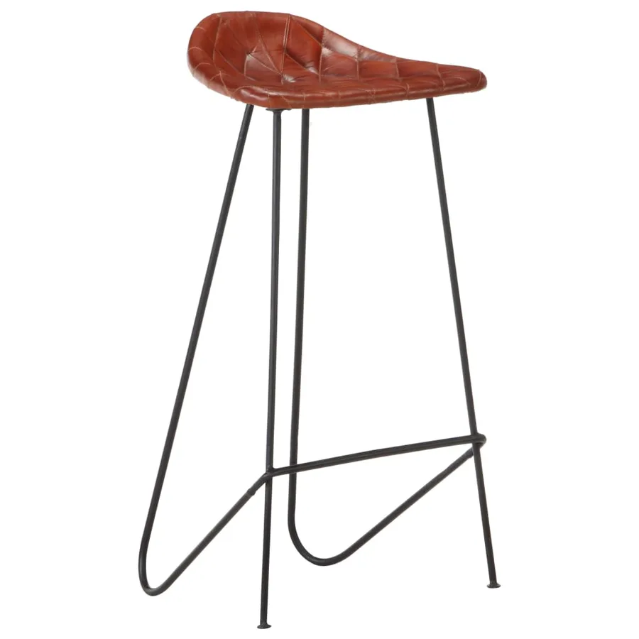 Ensemble de bar 5 pcs Bois solide et cuir véritable - 19