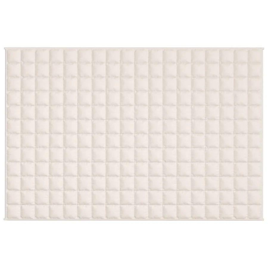 Couverture lestée Crème clair 122x183 cm 9 kg Tissu - 3