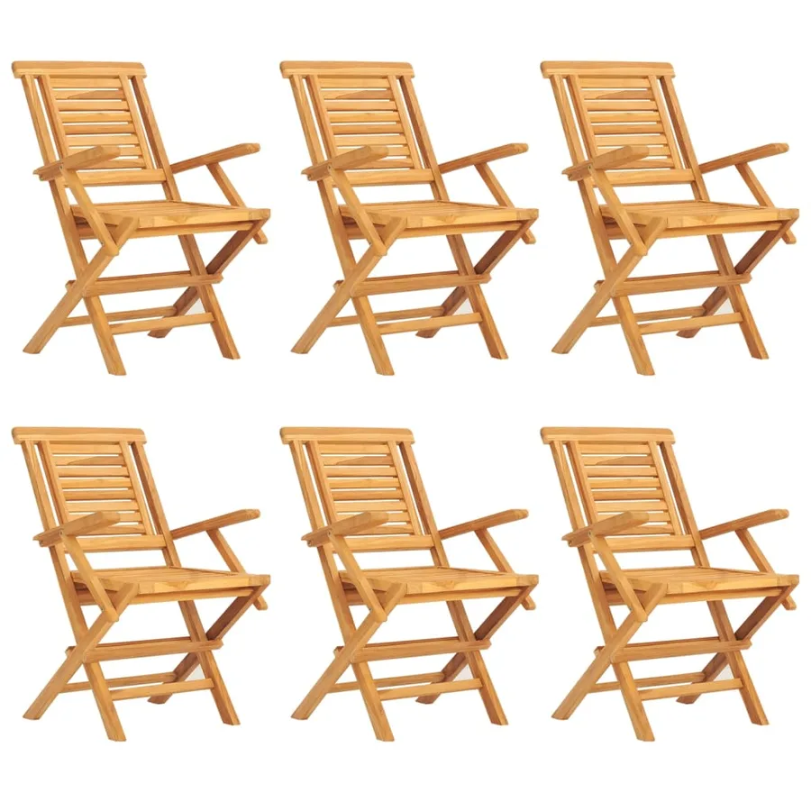 Ensemble à manger de jardin 7 pcs Bois de teck solide - 3