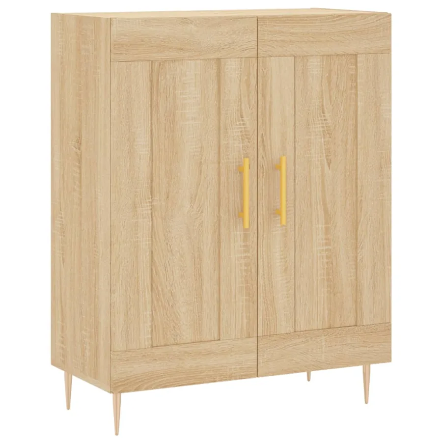 Buffet haut Chêne sonoma 69,5x34x180 cm Bois d'ingénierie - 7
