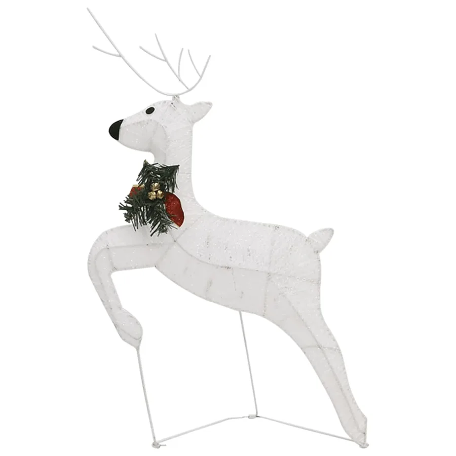 Rennes de Noël 4 pcs Blanc 80 LED - 6