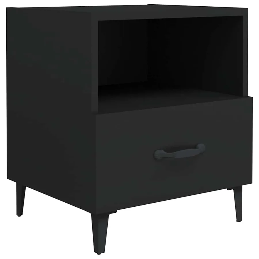 Table de chevet Noir Bois d'ingénierie - 2