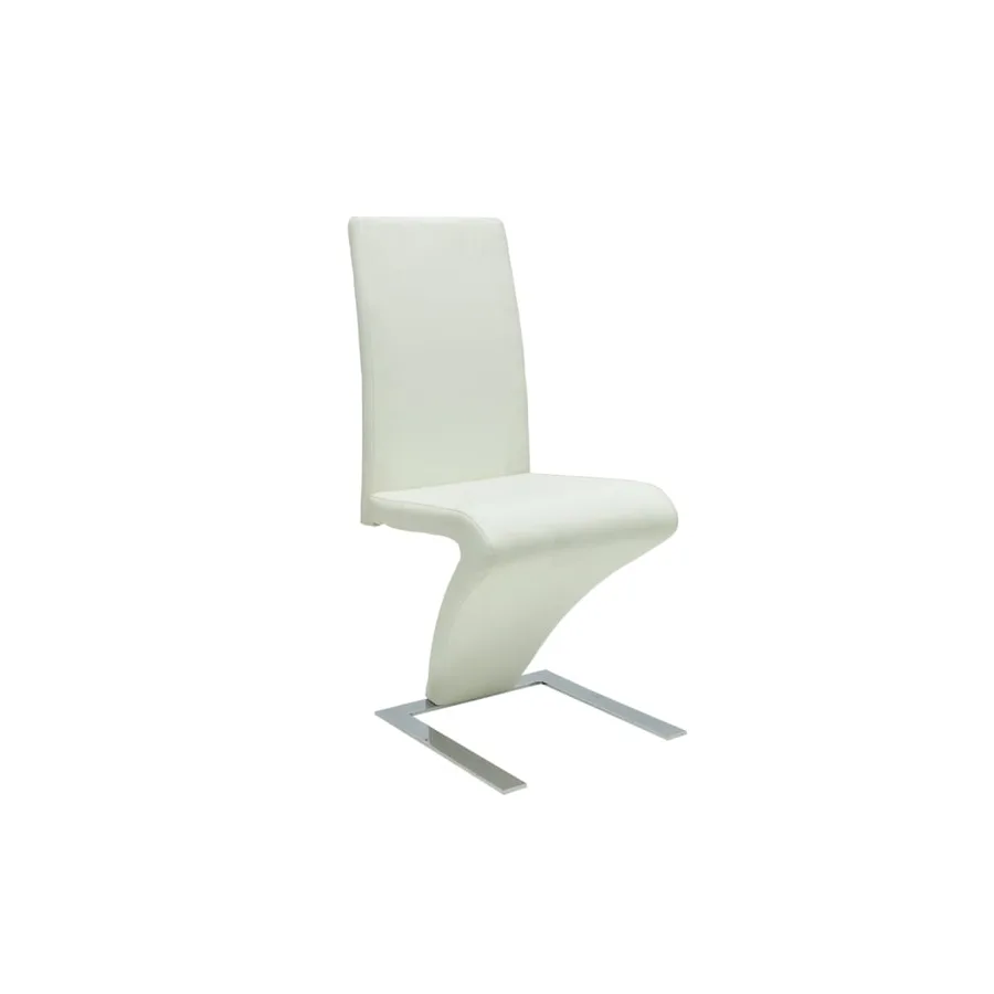 Chaises à manger lot de 2 blanc similicuir - 3