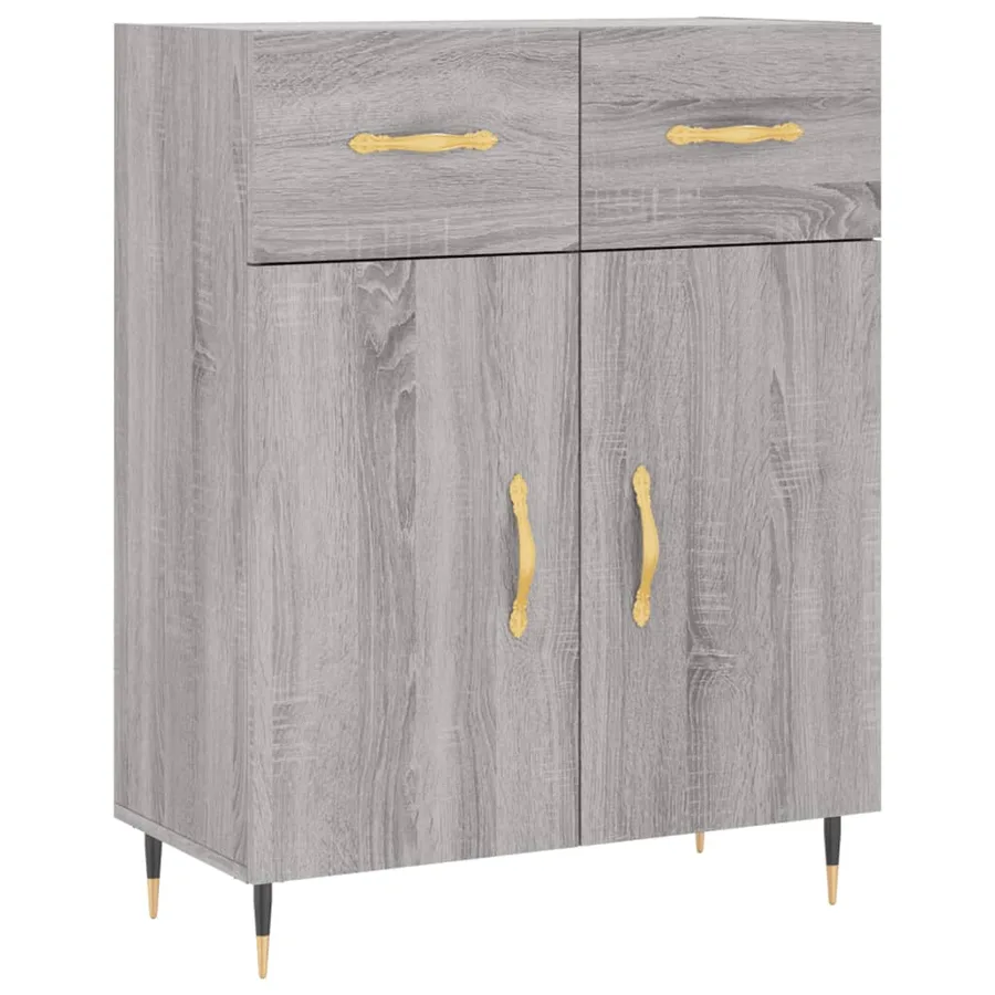 Buffet sonoma gris 69,5x34x90 cm bois d'ingénierie - 2