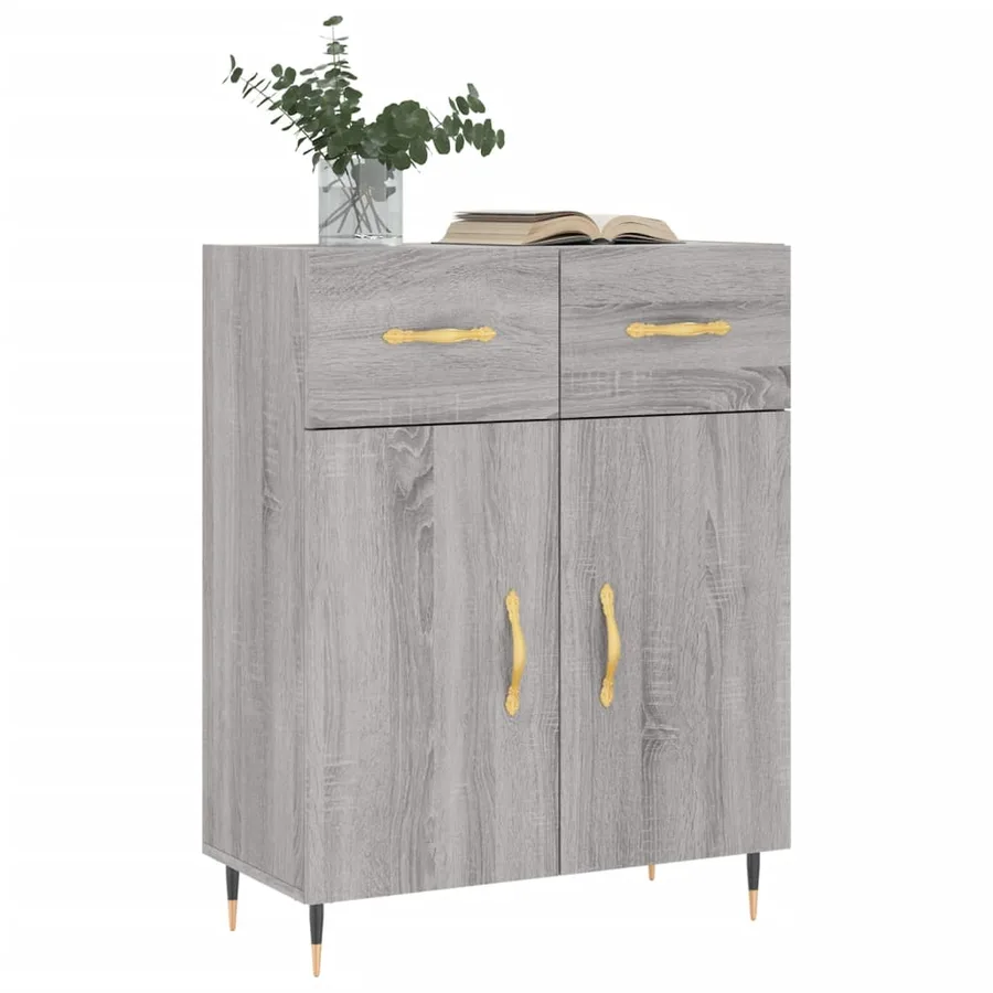 Buffet sonoma gris 69,5x34x90 cm bois d'ingénierie - 3