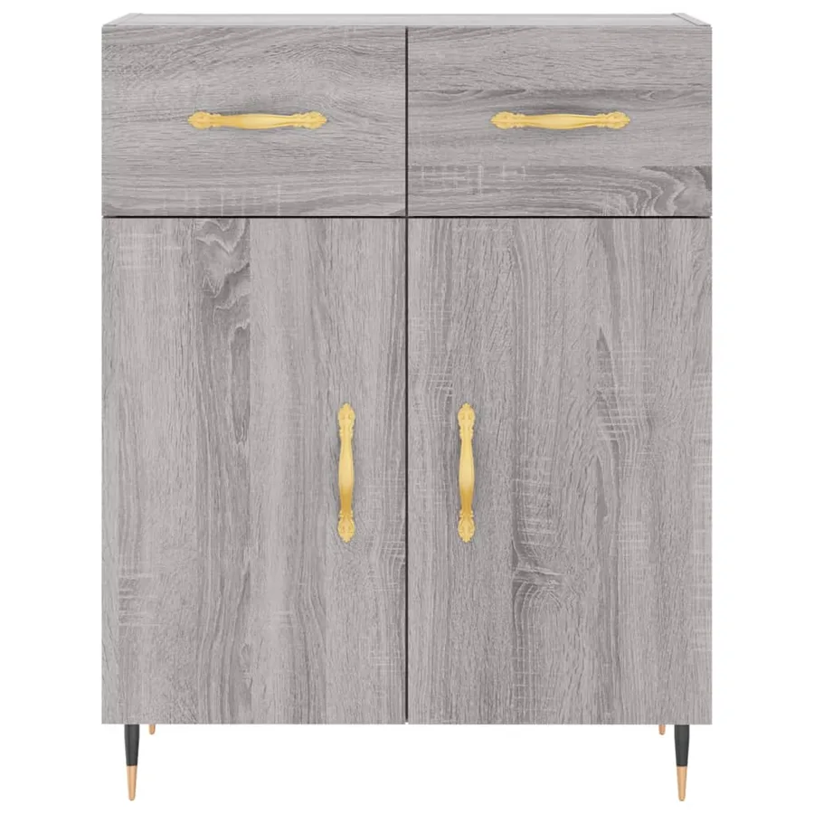 Buffet sonoma gris 69,5x34x90 cm bois d'ingénierie - 6
