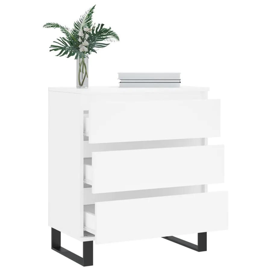 Buffet Blanc 60x35x70 cm Bois d'ingénierie - 4