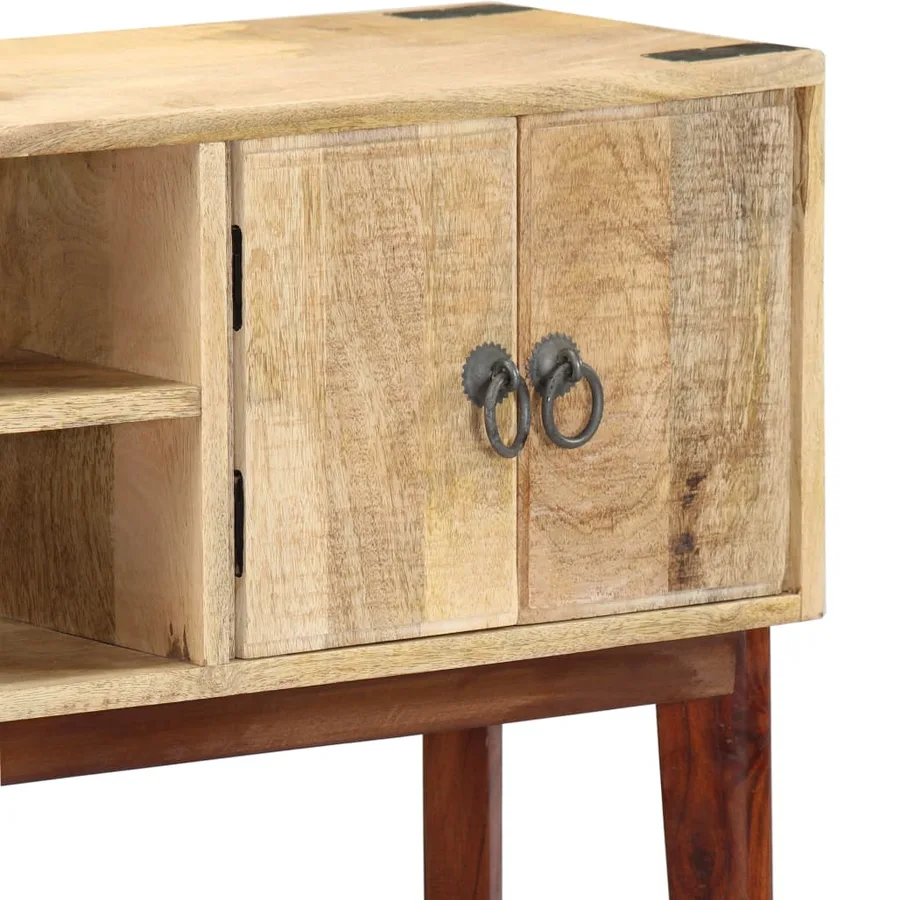 Table console 115x30x76 cm Bois de manguier massif brut - 7