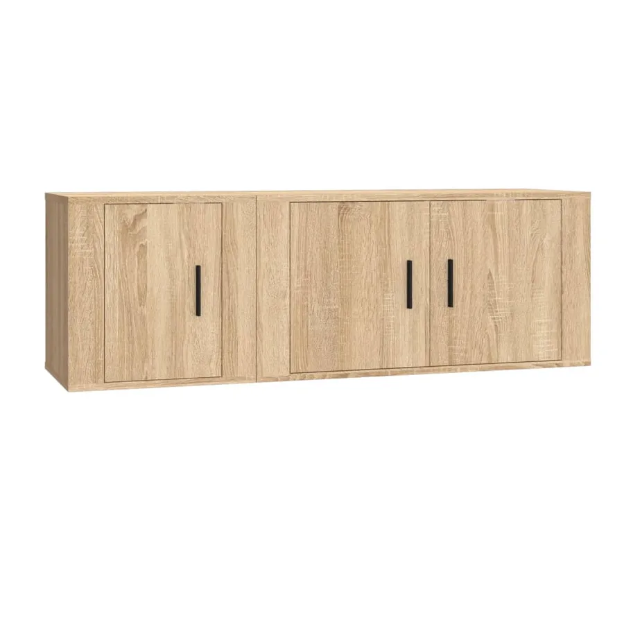 Ensemble de meubles TV 2 pcs chêne sonoma bois d'ingénierie - 2