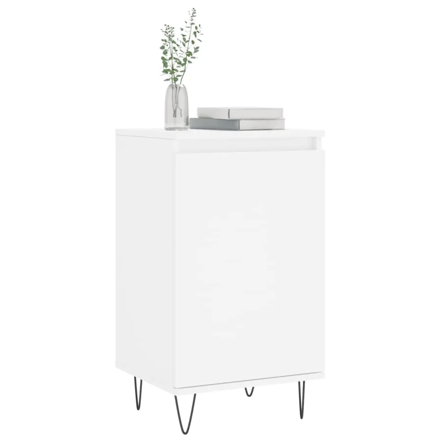 Buffet blanc 40x35x70 cm bois d’ingénierie - 3