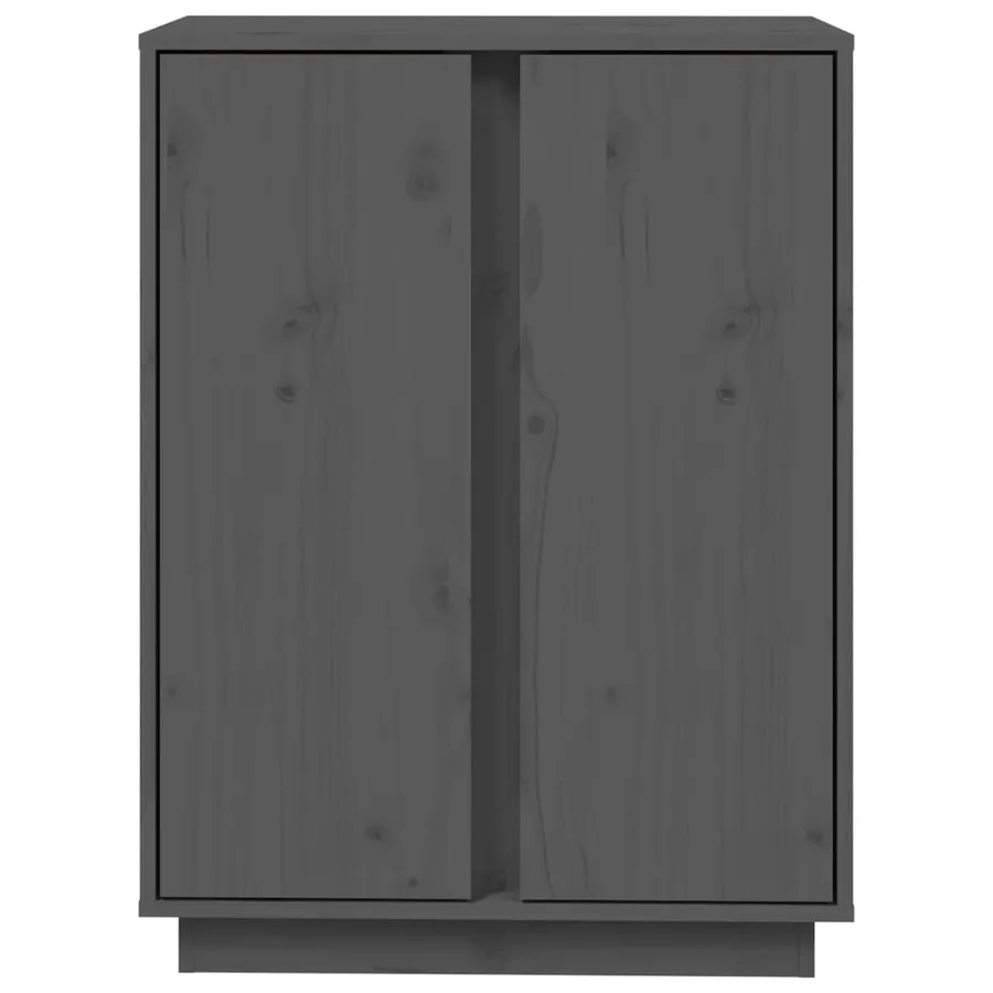 Buffet Gris 60x35x80 cm Bois massif de pin - 6