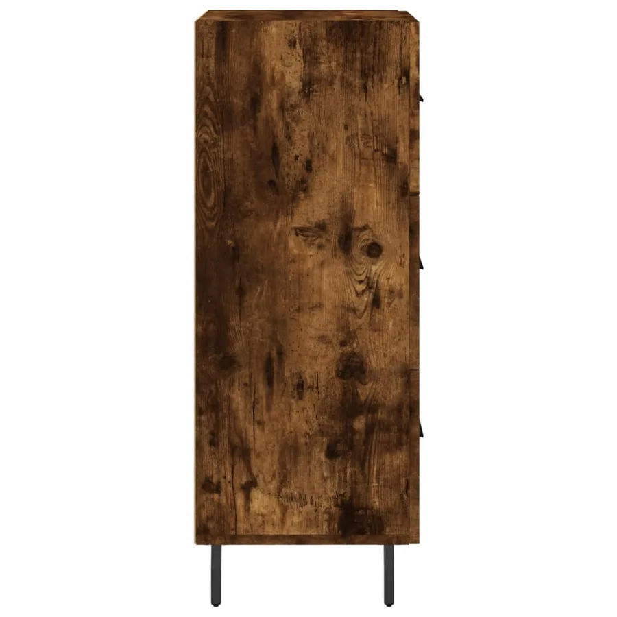 Buffet Chêne fumé 34,5x34x90 cm Bois d'ingénierie - 7